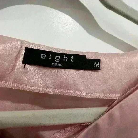 Eight Paris Pink Long Sleeve Blouse Size Medium - Picture 3 of 12